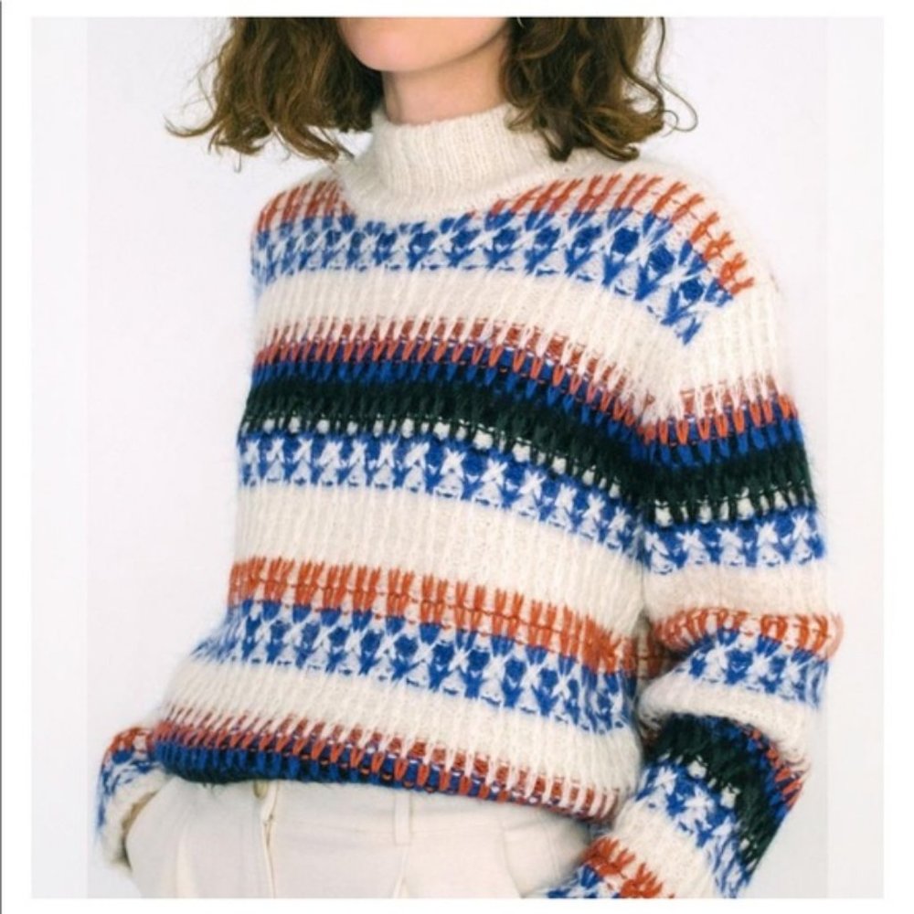 Kordal Studio Fairisle Sweater Red, Blue and White